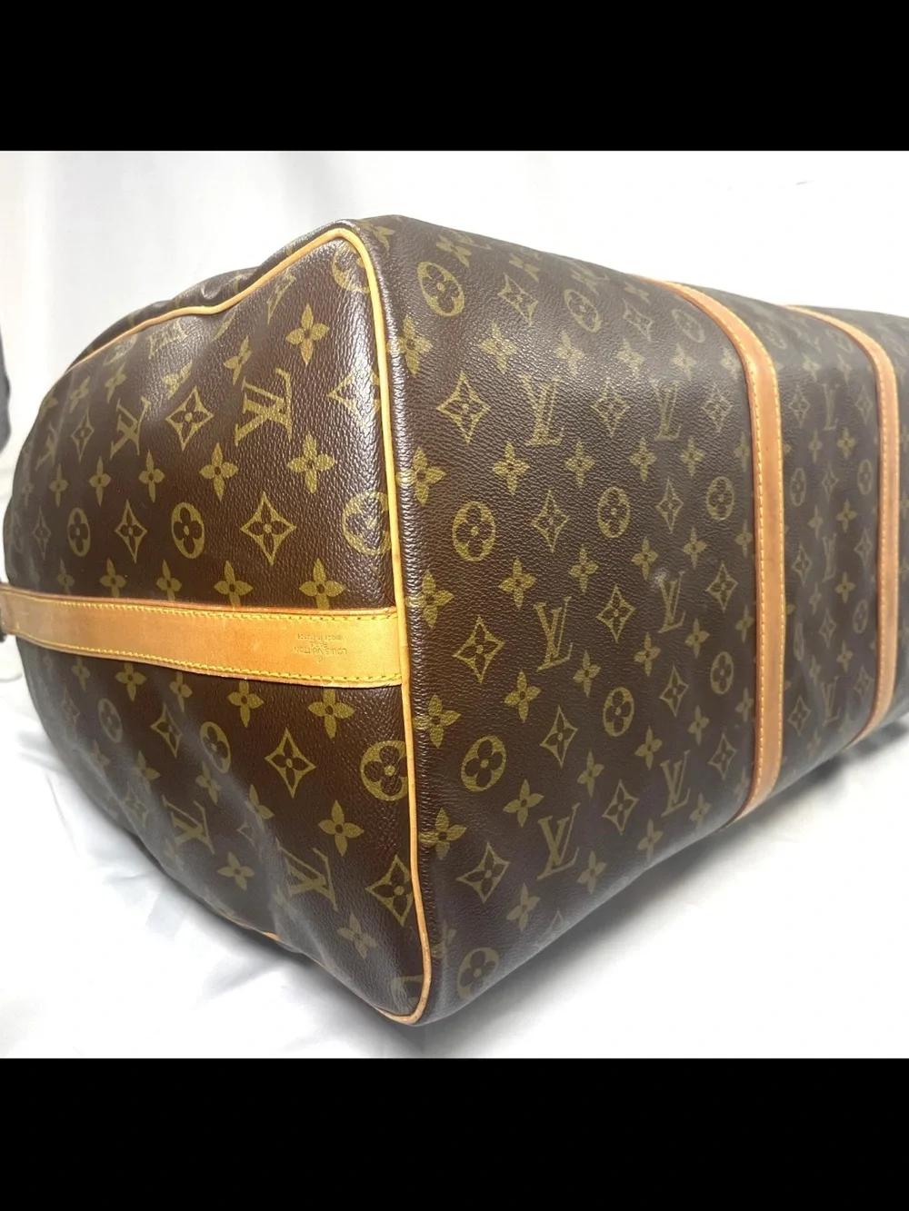 Louis Vuitton Monogram Canvas Duffel with Vachetta Trim in Brown and Tan